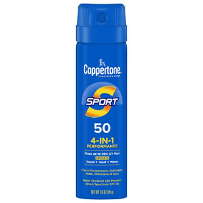 Coppertone Spray Sport Spf50 1.6oz - 1.6 OZ - Image 1