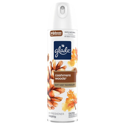 Glade Air Freshener Soft Mist Aerosol, Cashmere Woods - 7.3 Oz. - 7.3 OZ - Image 1