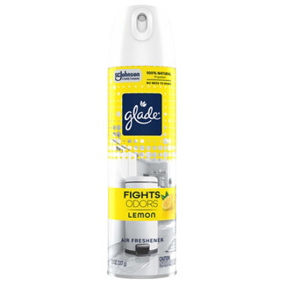 Glade Air Freshener Aerosol Fights Odors, Lemon - 7.3 Oz. - 7.3 OZ - Image 1