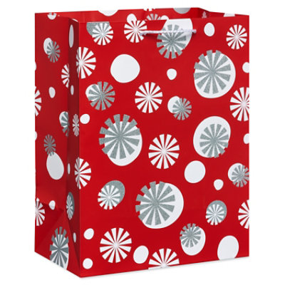 American Greetings Red with Silver Starburst Large Gift Bag - Each - Image 1