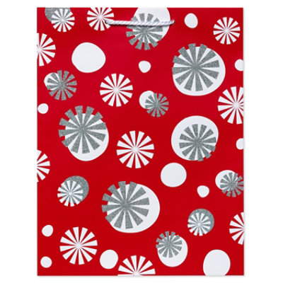 American Greetings Red with Silver Starburst Large Gift Bag - Each - Image 3