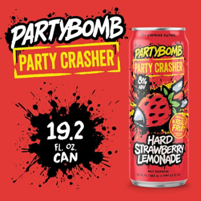 Deschutes Party Bomb Party Crasher Hard Strawberry Lemonade Can - 19.2 FZ - Image 1