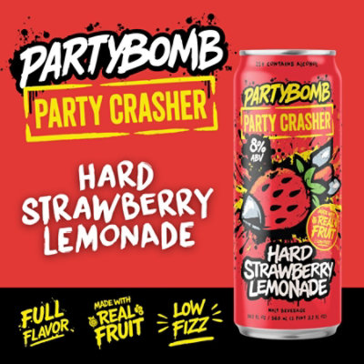 Deschutes Party Bomb Party Crasher Hard Strawberry Lemonade Can - 19.2 FZ - Image 2