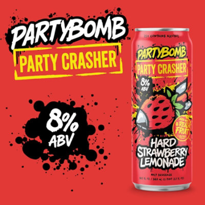 Deschutes Party Bomb Party Crasher Hard Strawberry Lemonade Can - 19.2 FZ - Image 4