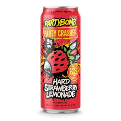 Deschutes Party Bomb Party Crasher Hard Strawberry Lemonade Can - 19.2 FZ - Image 3