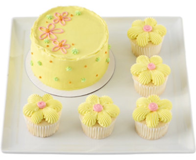 Overjoyed Cake and Cupcake Flower Combo Box - Image 1