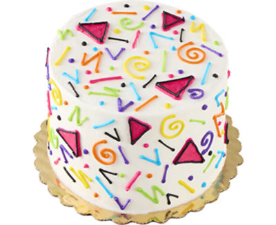 Overjoyed Doodle Shapes Cake - Image 1
