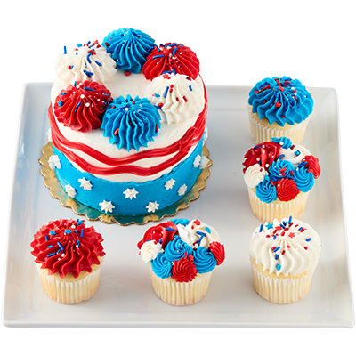 Overjoyed Patriotic Cake and Cupcake Combo Box - Image 1
