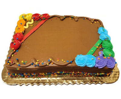 Primary Colors Celebrations Sheet Cake - Image 1