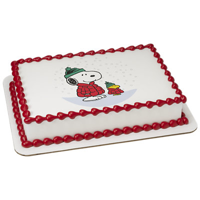 Peanuts® Snoopy® and Woodstock® in Puffer Jacket Cake - Image 1