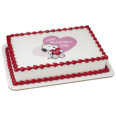 Peanuts® Snoopy® Happy Valentine's Day Cake - Image 1