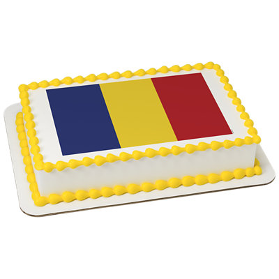 Romania Country Flag Cake - Image 1