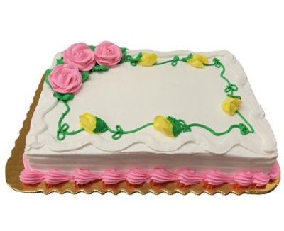 Roses and Vines Sheet Cake - Image 1