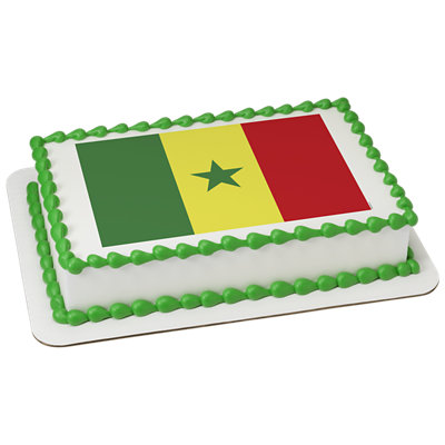 Senegal Country Flag Cake - Image 1