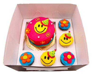 Smiles by Design Cake and Cupcake Combo Box - Image 1