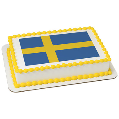 Sweden Country Flag Cake - Image 1
