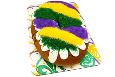 Traditional Cinnamon King Cake Carnival Colored Sugar - Image 1