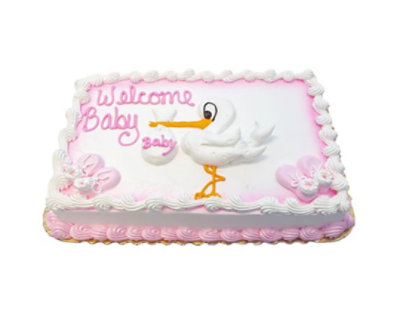 Welcome Baby Girl Sheet Cake - Image 1