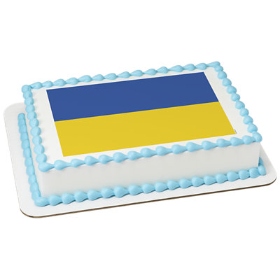 Ukraine Country Flag Cake - Image 1
