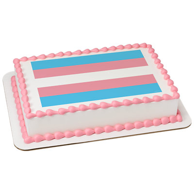 Transgender Pride Flag Cake - Image 1