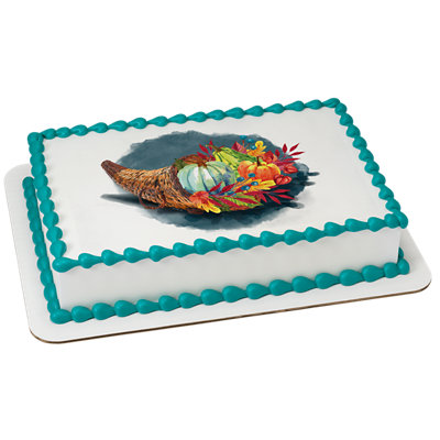 Watercolor Cornucopia Cake - Image 1