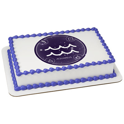 Zodiac Aquarius Cake - Image 1