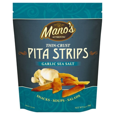 Manos Garlic Sea Salt Pita Strips - 6.5 OZ
