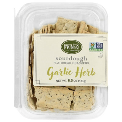 Partners Garlic Herb Flatbread Crackers - 6.5 OZ - Image 1