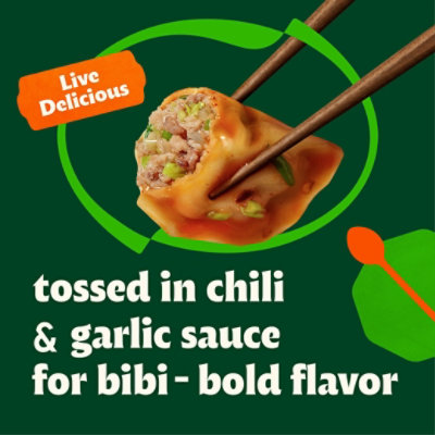 Bibigo Spicy Sauced Vegetable And Pork Dumplings 9oz - 9 OZ - Image 2