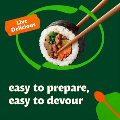 Bibigo Korean Bulgogi & Vegetable Gimbap Seaweed Rice Roll, 8.1 Oz - 8.1 OZ - Image 2