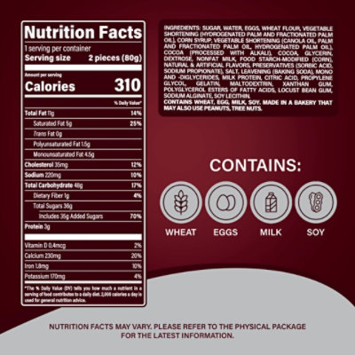 Marinela Pinguinos Hersheys Creme Filled Cupcakes - 2.82 OZ - Image 2