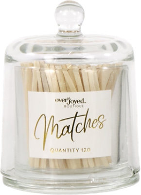 Overjoyed Boutique Cloche Matches Clear - Each - Image 1