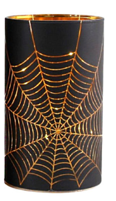 Overjoyed Boutique Led Cylinder Spiderweb Sm Halloween - EA - Image 1