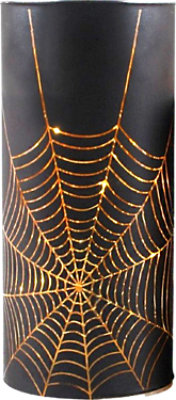 Overjoyed Boutique Led Cylinder Spiderweb Large Halloween - Each - Image 1