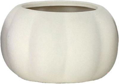Overjoyed Boutique Pumpkin Planter Cream 4 Inch - Each - Image 1