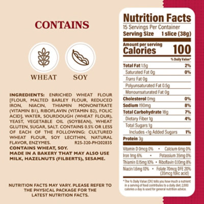 Artesano Sourdough Bakery Bread - 20 OZ - Image 2