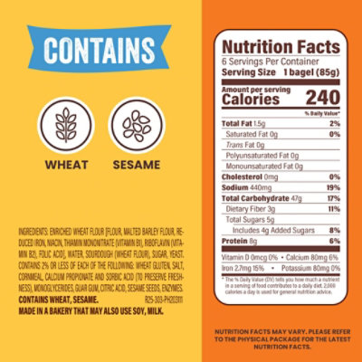 Thomas Sourdough Bagels - 18 OZ - Image 2