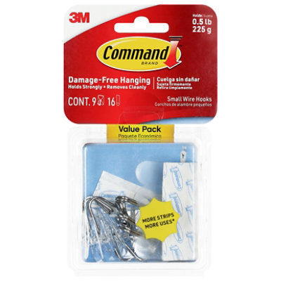 Command Clear Small Wire Hooks 9 Hooks 16 Strips - EA - Image 2