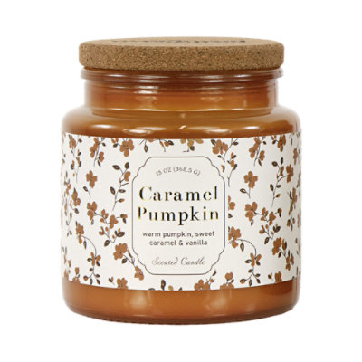 Overjoyed Boutique Carmel Pumpkin Apothecary Jar Candle - 20 Oz - Image 1