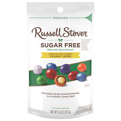 Russell Stover Sf Chocolate Covered Peanuts Bag - 4.5 OZ - Image 1