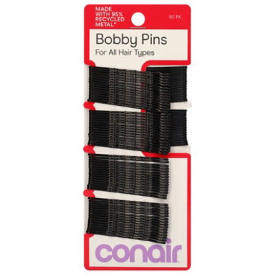 Conair Styling Essentials Bobby Pins Color Match Black - 90 PK - Image 2