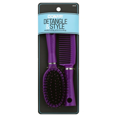 Conair Styling Essentials Brush & Comb Set Detangle & Style - EA - Image 1