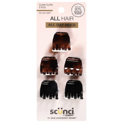 Scunci Grip Jaw Clips 2.5cm - 5.00 PK - Image 1