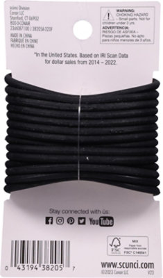 Scunci Elastics Black Color Evolution Jel - 14 PK - Image 3