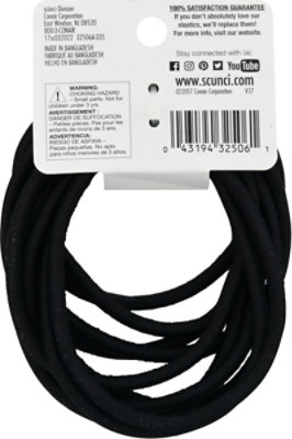 Conair Mm Elastic Extra Thick Hair Black - 10 PK - Image 4