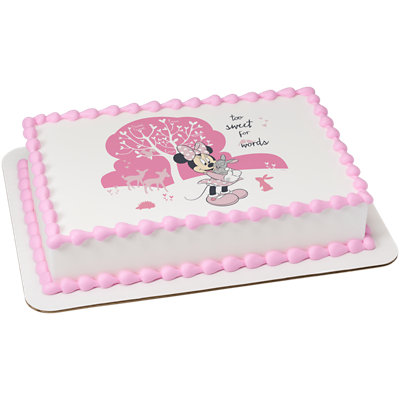 Mickey Minnie Too Sweet Image Photo Cake - Image 1