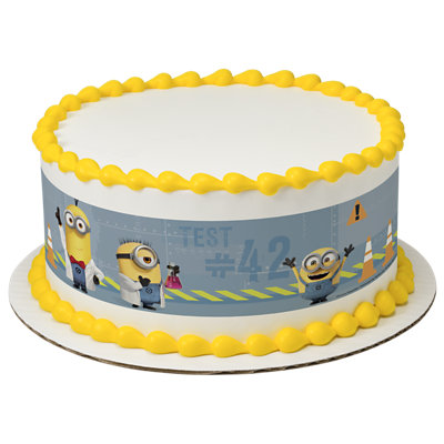 Despicable Me Minions Testing Strip Photo Cake - Image 1