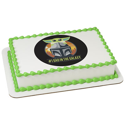 STAR WARS™ The Mandalorian #1 Dad In Image Photo Cake - Image 1