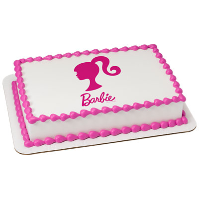 Barbie™ Silhouette Image Photo Cake - Image 1
