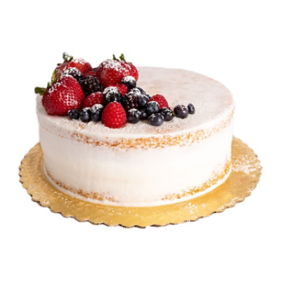 Naked Cake With Berries 8" Double Layer Cake - Image 1